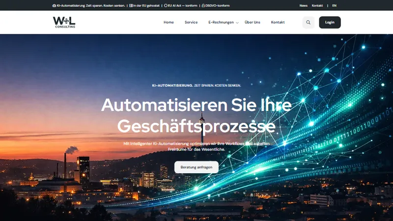 Vorschaubild für Konzipierung, Erstellung und Betreuung Internetseite für W+L Consulting GbR